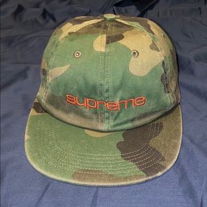 100% authentic Supreme 6 panel camouflage hat New